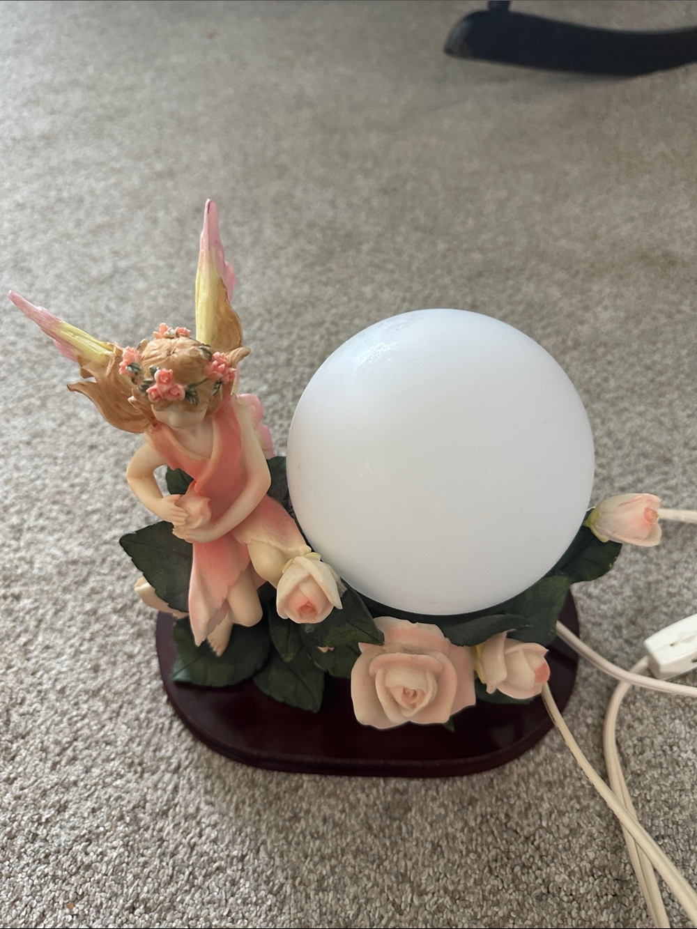 Vintage and decorative resin fairy lamp